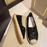Shoes Female Lace Mesh One Foot Pedaled Leper Shoes 2025 Summer New Hollow Airable Soft Sole Casual Single
