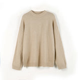 Soft-Gried Gray Sweater Woman 2025 Autumn And Winter Loose Thick Sheep Velvet Collar Knitted