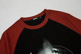 Vintage Print Raglan Short Sleeve Tee-Outfit