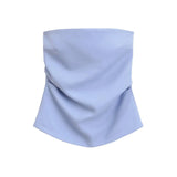 Winter Women's Wear With Chest Pleated Solid Color Jacket Top Women's