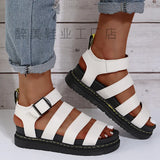 Summer New Word Sandals Women's Shoes 40-43 Large Women's Shoes Rounded Toe Flat