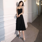 Dress Female Banquet Temperament Long Can Usually Wear A Small Black Dress Dress Banquet