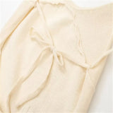 Women's Dress 2025 Spring And Summer Fashion Sexy V-Neck 3D Effect Knitted Sling