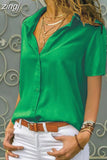 2023 Short-sleeve Shirt Solid Casual Loose Blouse Fashion Women Basic Top Office Party Clothing Shirt Women
