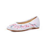 Zingj Shoes Single Shoes Embroidered Cloth Shoes One Foot Pedal, Embroidered Shoes Ethnic Wind Cloth Shoes Casual Women's