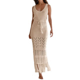 New Hollow With Lyso Swimsuit Jacket Beach Long Dress Women Bikini