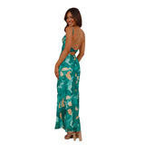 Zingj Summer Fashion New Sexy Sling Back Hollow New Printed Dress