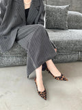 Pointed Sexy Leopard Temperament Fine Heel High Heels 2025 Autumn And Winter New Commuting Shallow Single