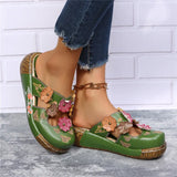Wind Plum Totem Thick Bottom Cool Slippers Women's Summer New Pine Cake And Bao Head Slippers Women's Anti-Slip Women