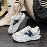 Style Old Dad Shoes Women 2025 Autumn New Sports Letter Agment Shoes Breathable Thick Sole Casual