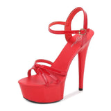 Zingj Knot Show Artifact Model High Heels Heel Sexy Black Waterproof Platform 15Cm Hate Heaven