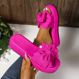 Summer New Thick-Soled Women's Sandals Women's Beach Shoes Large-Size Slippers To Learn Women's Bow Cool