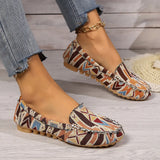 Color Cloth Lazy Man Flat Sole Single Shoes Women's Shallow Breathable Lazy Working