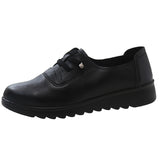 Women's Shoes Are Not Tied With Leather Shoes Women Low-Top Soft Soles To Work Middle-Age Mother Shoes Soft-Soled Shoes Comfortable