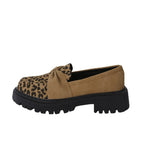 British Breeze Spring And Winter Autumn New Leopard-Print Lefu Shoes Coarse Trend Retro Round Women's