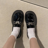 English Style With Skirt Single Shoes Thick Soles Mary Jane Small Leather Shoes Ladies High Sense Coarse And Wildle