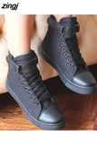 Shoes White Denim Sneakers Basket Femme Casual Shoes tenis feminino High Top Flat Shoes Trainers Women Zapatos