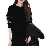 New Autumn/Winter 2025 Casual Dress Sweater Mid-Long Half-Dress Knitted Dress