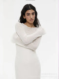 Hot Knitted Hollow Skirt + Vest Skirt Set Women's Soft Knitted Burqa Holiday