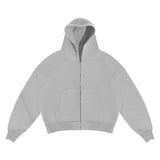 Casual Simple Couple Fashion Hoodie Zipper Jacket Loose Jersey