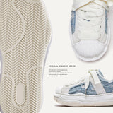 Shoes Destruction Aesthetic Deconstruction Dissolving Shoes Washing Denim Do Old Board Shoes Trend Shoes Men And Women's