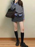 Version Of Gray Soft Knitted Knitted Women's Spring And Autumn High-End Temperament Thin Casual Fast-Button Open-Shirt