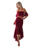 New Dress Explosive Lace Dress With Chest-Nibbon Temperament Pencil Skirt Two Sets Of Women's