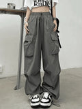 Ruched Pocket Baggy Cargo Pants- Outfit