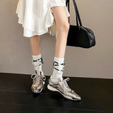 Angel] This Year's Popular Small Silver Shoes 2025 New Pointed Sneakers Women's Hundred And High-Tech Training
