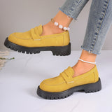 Spring And Autumn New Lof Shoes Pine Cake Thick Sole Foot Casual Single Shoes British Wind Coarse Fashion Women's