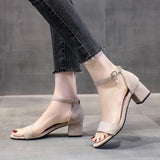 New Large-Size Sandals Women's Fashion In The Summer Of 2025 With High-Heeled Roman