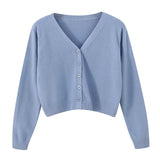 Women Newly Patchwork Cardigans 2023 Fashion Slim Ladies Knitted Sweater Long Sleeve Buttons