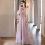 Super Fairy Evening Dress Female Pink Host High-End Light Luxury Birthday Ceremony Senior Small Banquet