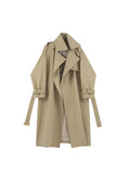 Style Loose Oversized Women's Trench Coat Double-Breasted Belted Lady Cloak Windbreaker Spring Fall Outerwear