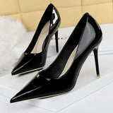 Shoes Woman Pumps Patent Leather High Heels Shoes Women Occupation OL Office Shoes Stiletto Women Heels Plus Size
