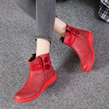 Women's Short Boots 2025 Autumn And Winter New Flat-Bottom Martin Boots English Style Low-Winding Women's Singles