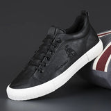 The Autumn Of 2025, The New Low-Help Casual Leather Shoes Lazy Shoes Are Tight And The Embroidered Men's Men's Shoes Are Korean Men's