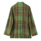 Women's Explosive Lattice Pendant Blazer Jacket + Lattice Seven-Point Horn