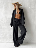 Shirt Trousers Set 2025 Spring And Summer New Loose Long-Sleeved Shirt Casual Two-Piece