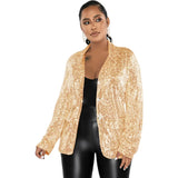 Zingj New Women's Casual Sequin Suit