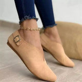 Buckle V-Port Casual Single Shoe Fashion Size 35-43 Women's