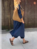 Spring And Autumn Cotton Tamply Size Women's Loose Casual V-Neck Long-Sleeved Trousers Two-Set