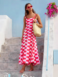 Zingj Summer Resort French Condole Print Long
