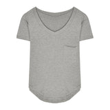 Zingj Female 2024 Summer New V-Neck Design Feeling Inside The Bottom Shirt Irregular Spicy Girl Pure Desire Wind Short Sleeve