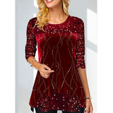 Top Printing Fashion Print Round Neck