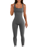 And Summer Threaded Collar Hips Sexy Yoga Sports Long-Sleeved Short-Sleeved Jumpsuit Trousers