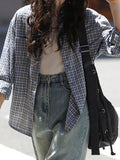 Plaid Shirt Coat Women's Spring New Design Sense Of Small Gentle Korean Temperament Shirt Loose