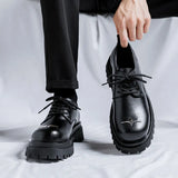 Zingj New Niche Platform Shoes Male British Style Commuting Versatile Round Derby