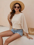 Shein Women's Shawl Round Collar Loose Personality Chiffon