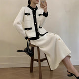New Languid Languid Knitted Sweater Jacket For The Women's Autumn/Winter 2025 Languid Collar Knitted